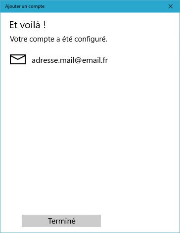 Courrier sous Windows 10